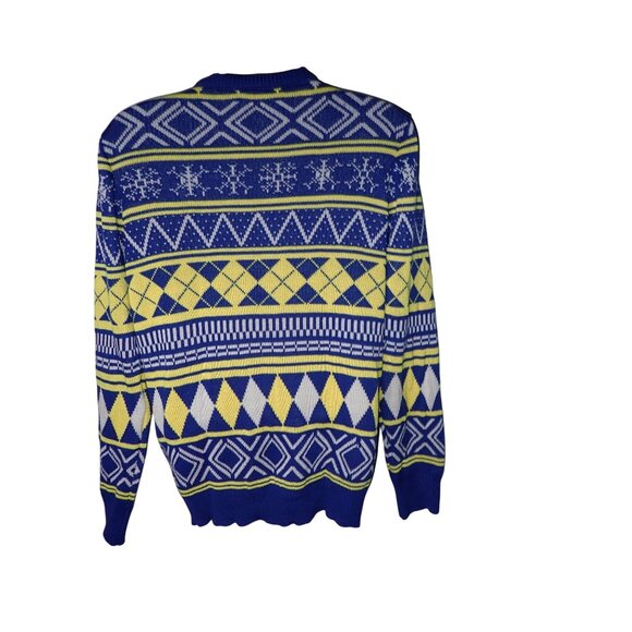 Golden State Warriors Ugly Xmas Sweater Men’s‎ M Knit Plaid Retro Big Logo - Picture 5 of 6